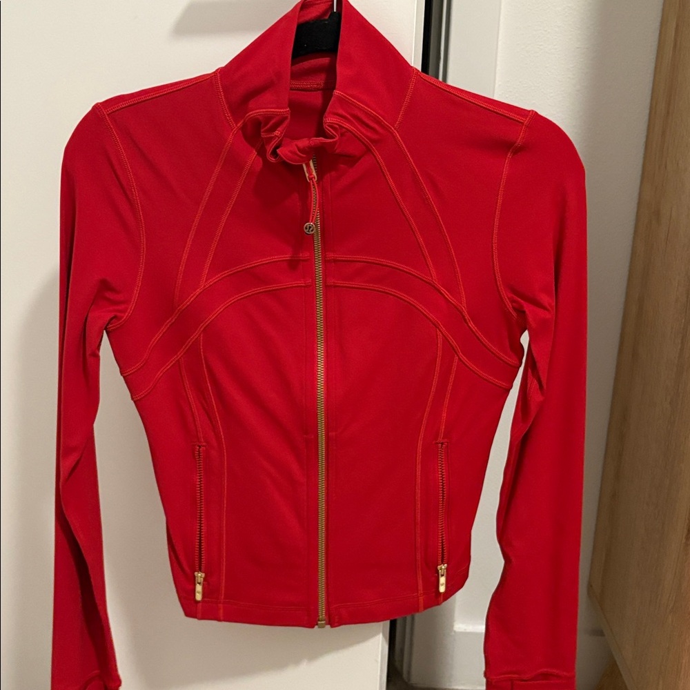 lululemon Lunar new year Special edition Dark Red Cropped Nulu define jacket